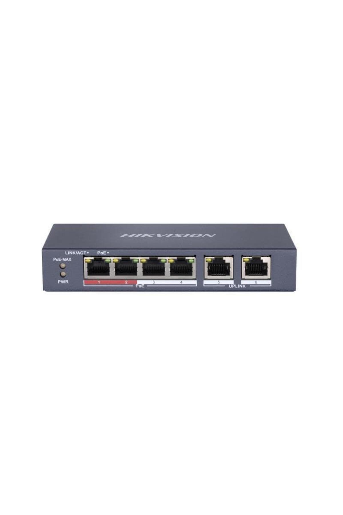 Hikvision DS-3E0106P-E/M 4 Port 2x Rj45 Uplink 10/100 Mbps PoE Switch