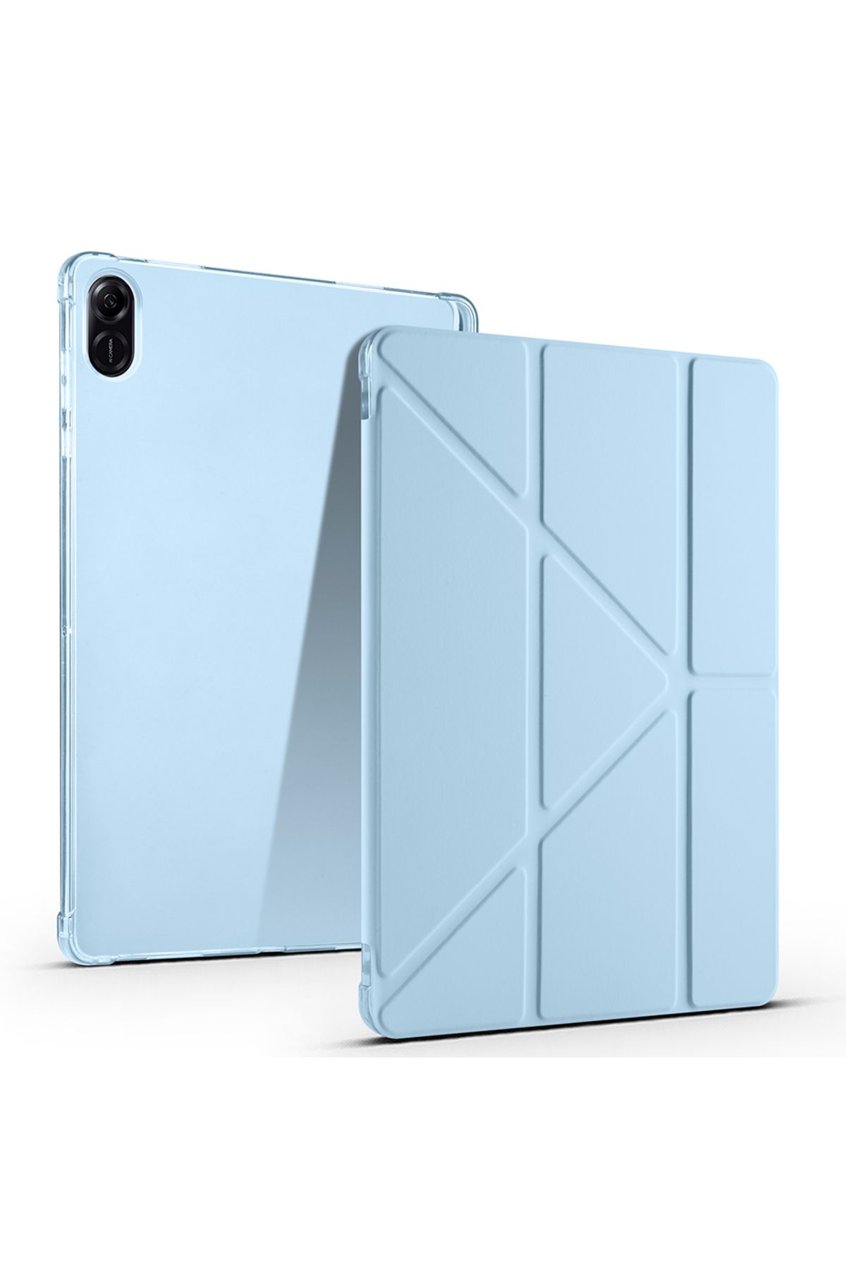 HTstore Honor Pad X8A Kılıf Zore Tri Folding Kalem Bölmeli Standlı Kılıf