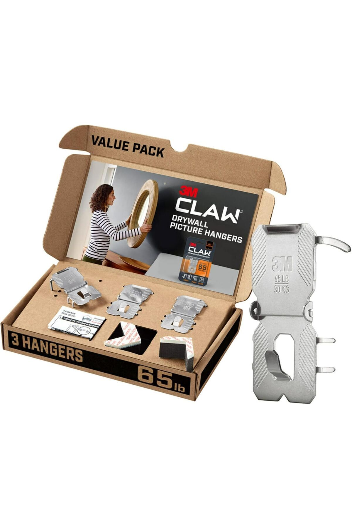 DERİK Simurg CLAW (TM) 29,5 kg. Spot İşaretleyicili Alçıpan Resim Askısı, Oda Dekoru ve Ofis Dekoru