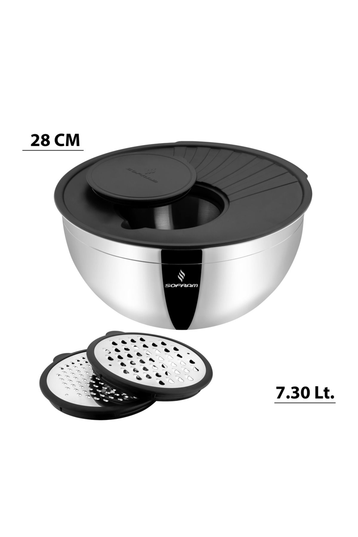 Sofram 5 Parça 28 cm Karıştırma ve Saklama Kabı