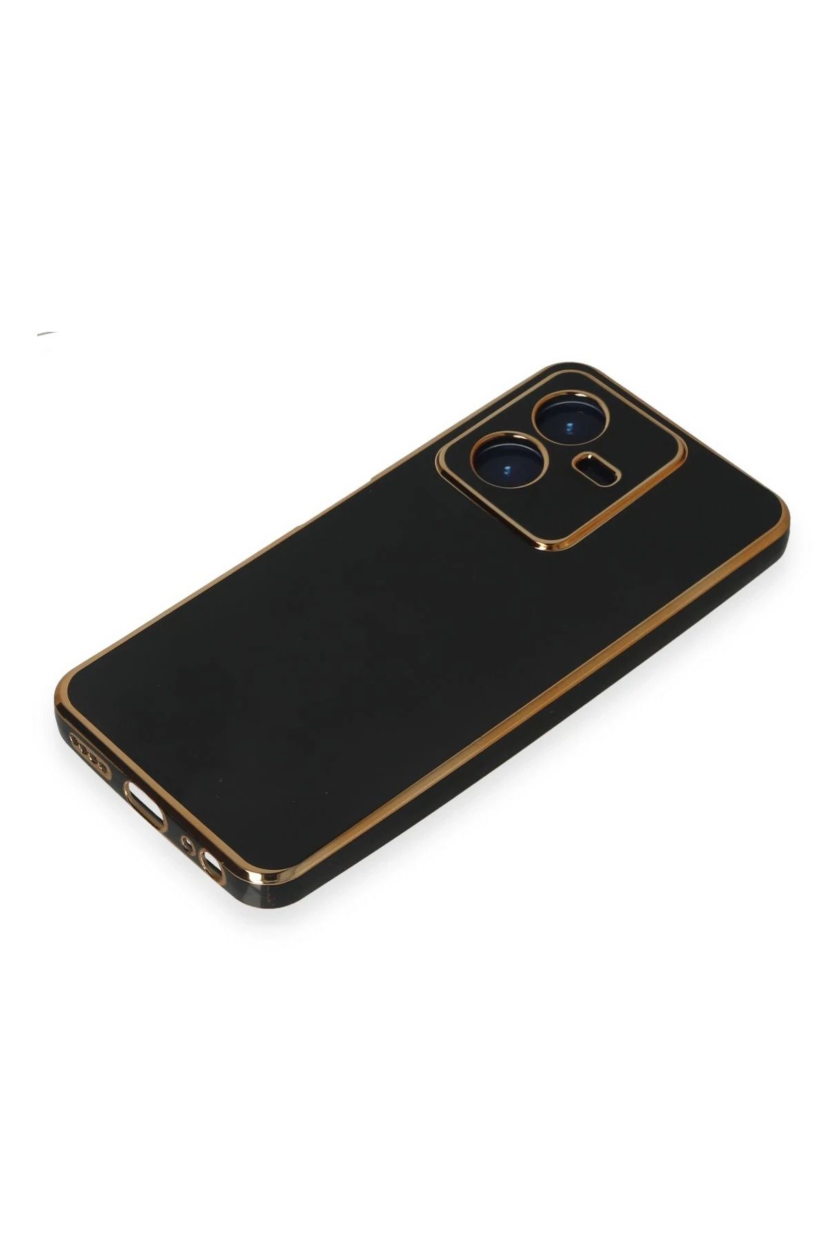 NewFace Vivo Y22 2022 Kılıf Volet Silikon - Siyah GLSTD