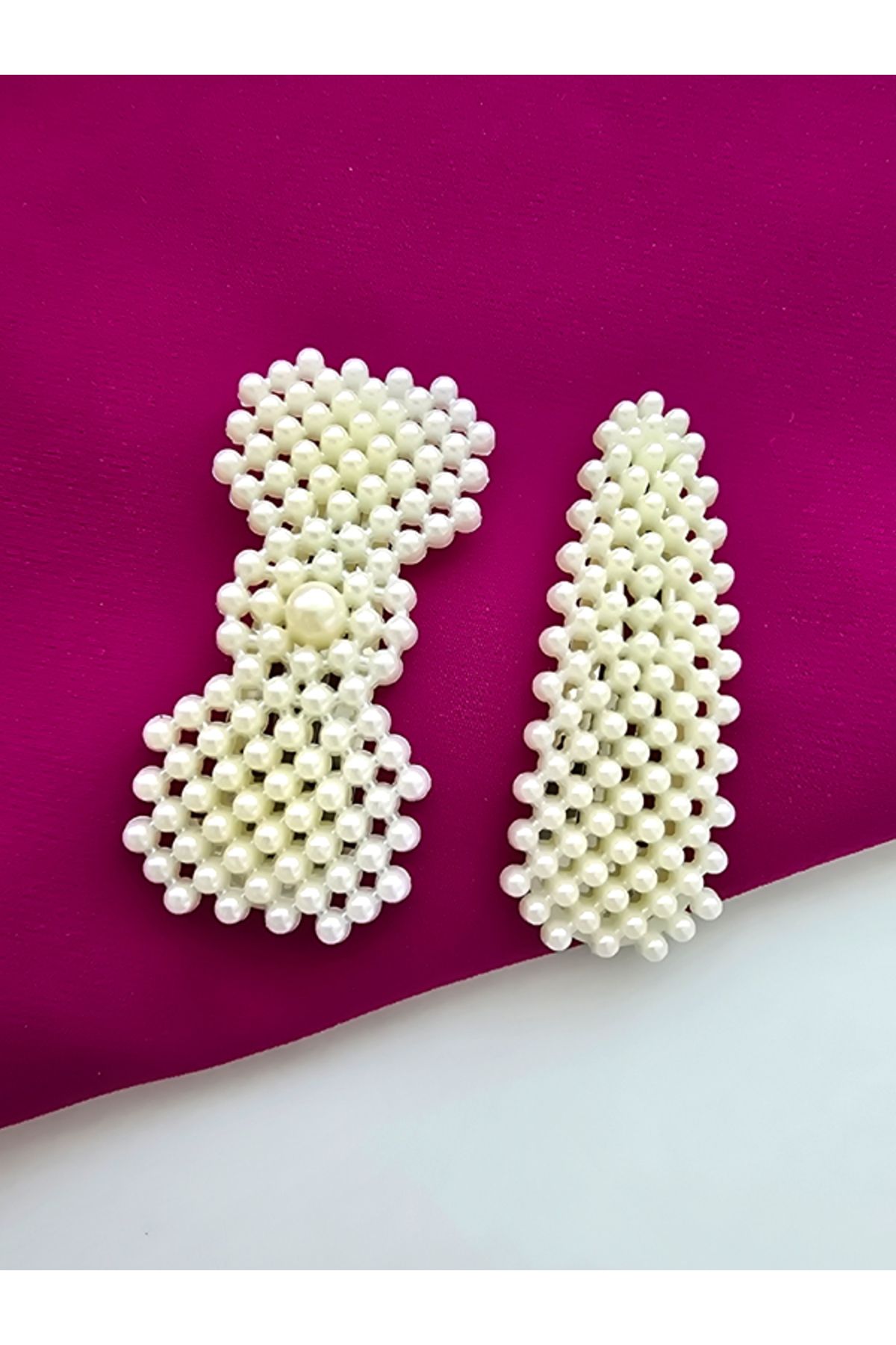 Riccoco Accessory İncili 2'li Büyük Boy Çıt Çıt Toka