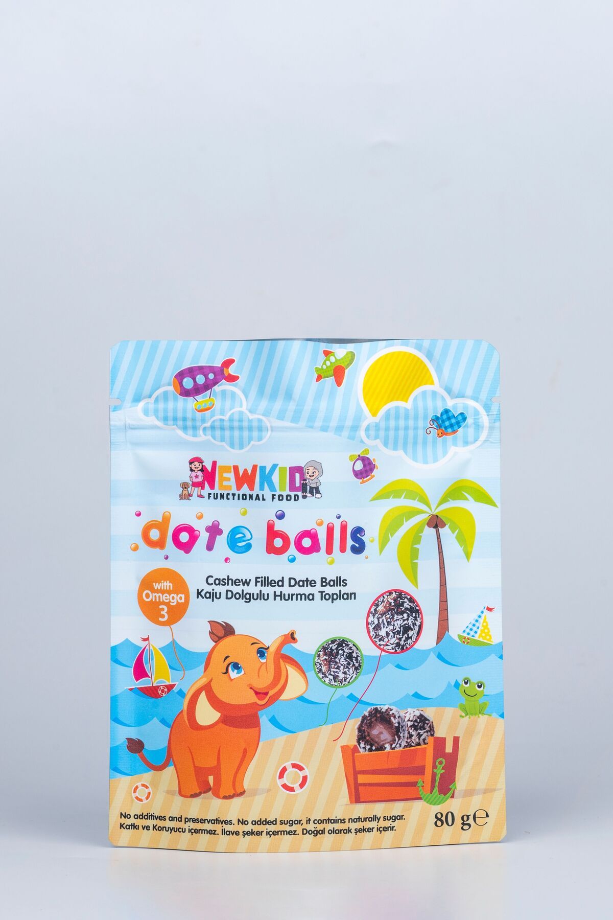 newkid Kaju Dolgulu Omega3 İlaveli Hurma Topu 80 g