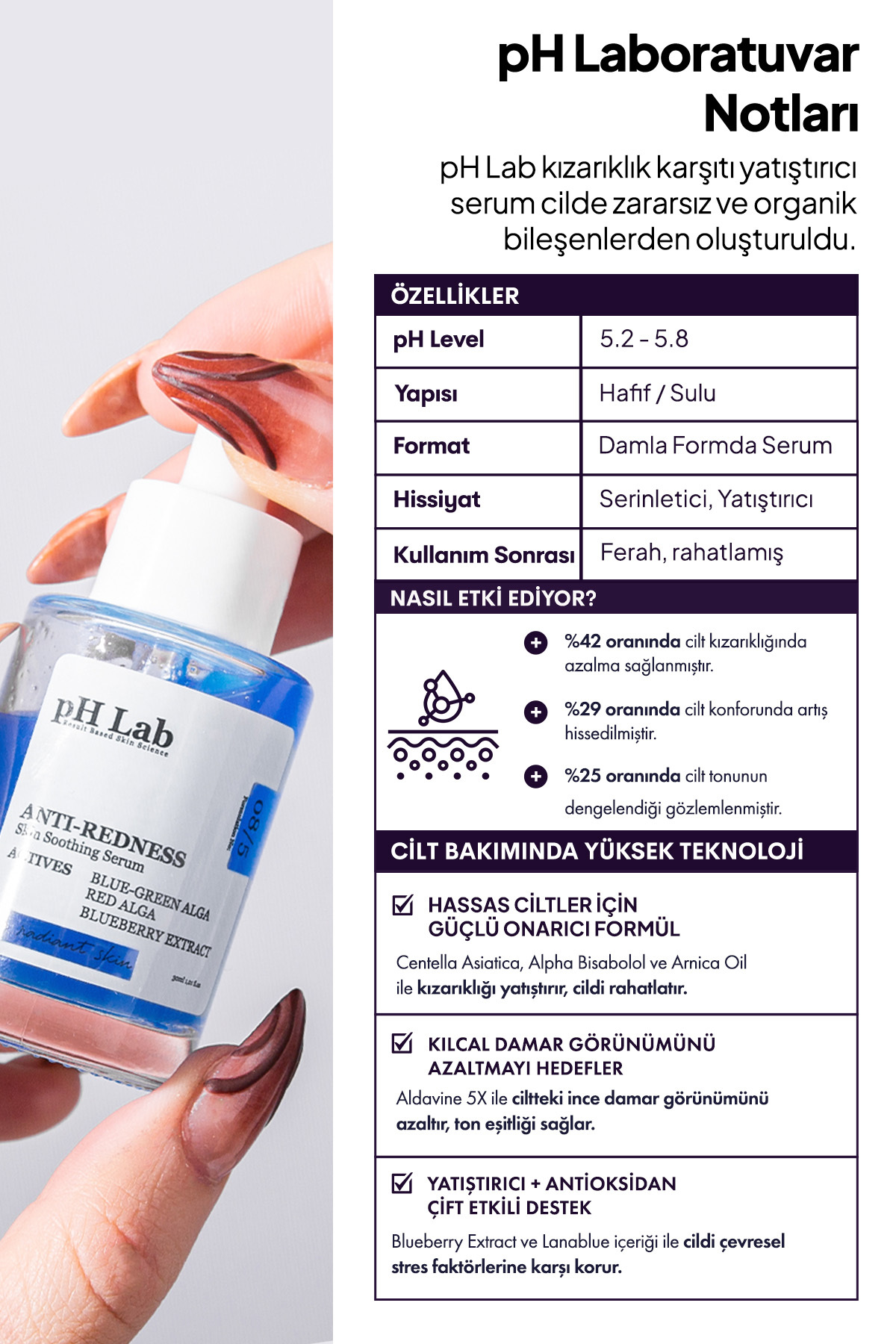 Phlab Anti Redness Kızarıklık Karşıtı, Cilt Bariyeri Onarıcı Yatıştırıcı Serum — PARKKY-01 — تصویر 4 از 8