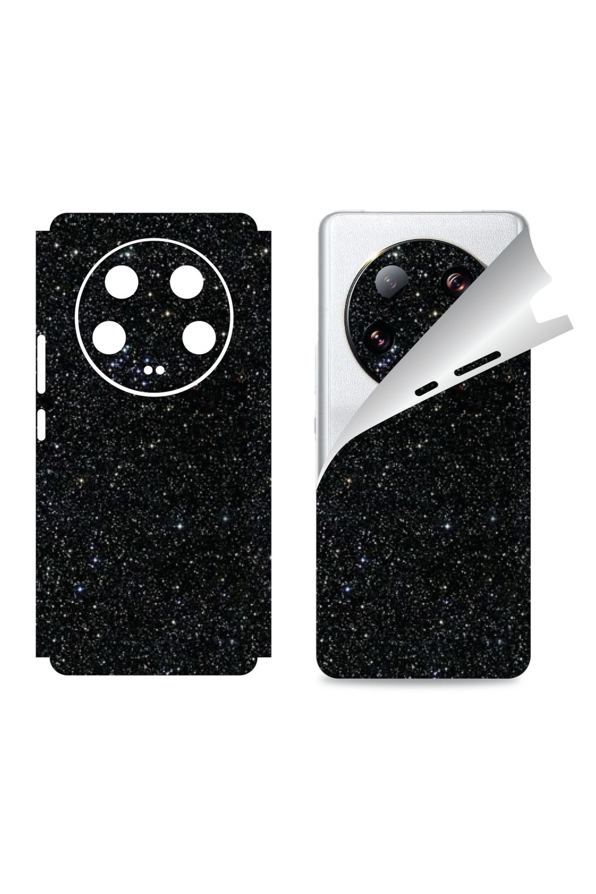 Bowie Xiaomi Mi 13 Ultra için uyumlu 360 full arka ve yan kaplama koruma sticker SİMLİ SİYAH