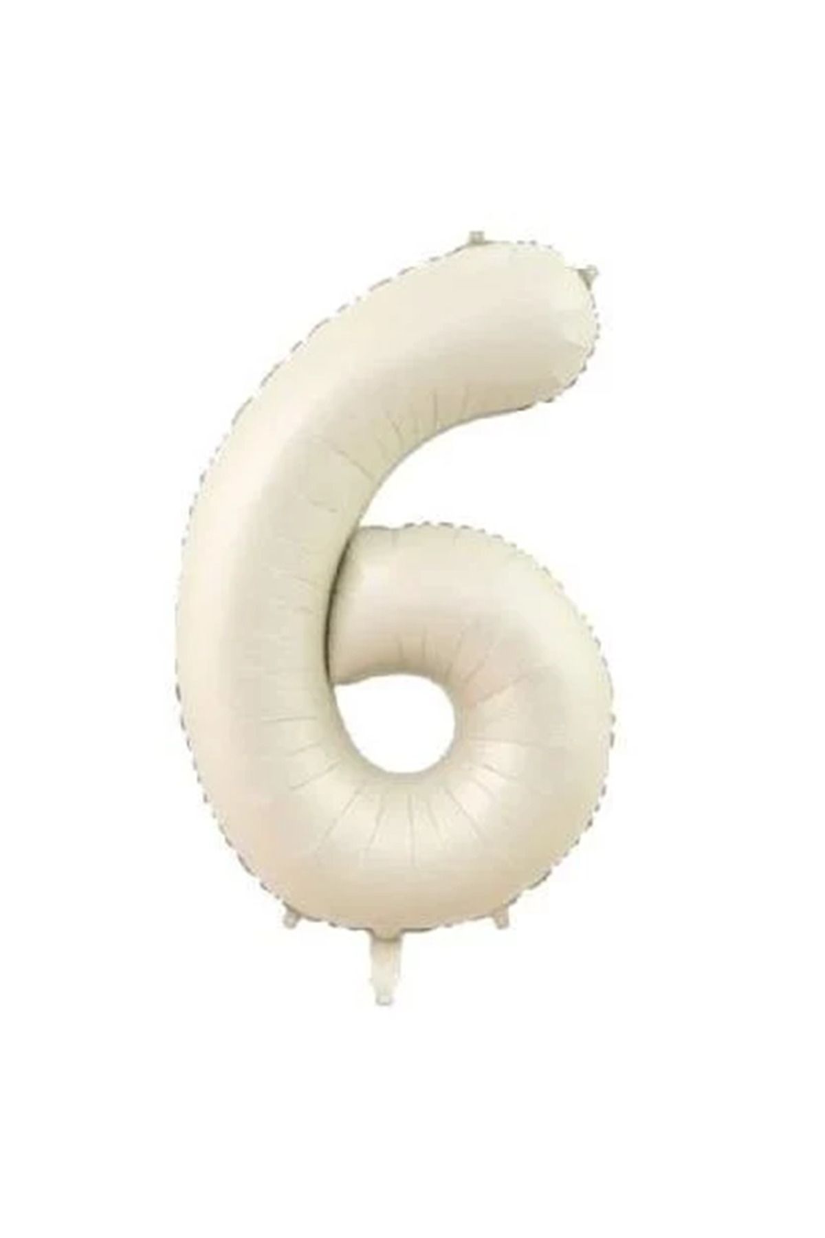 HKNYS 6 YAŞ KREM RENK FOLYO BALON 76 CM- -RAKAM SAYI FOLYO BALON