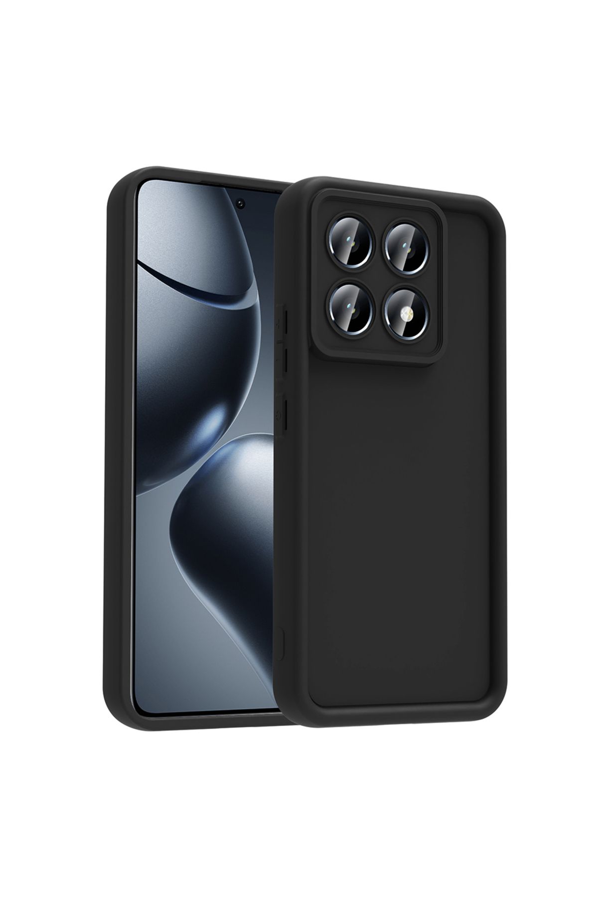 HTstore Xiaomi Uyumlu 14T Kılıf Kamera Korumalı Zore Ananas Kapak-Siyah