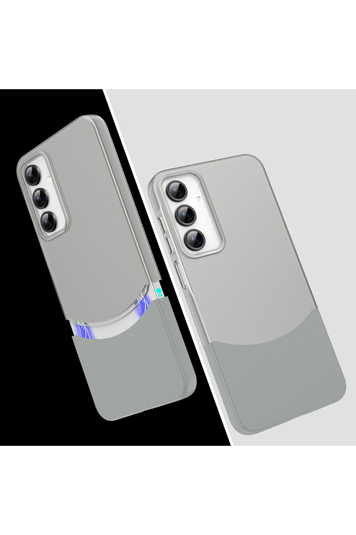HTstore Galaxy Uyumlu A55 Kılıf Mıknatıslı Zore Duble Kapak