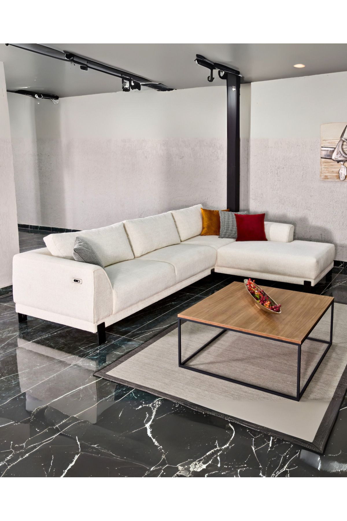 Velura Home & Living Quatro Motorlu Köşe Takımı