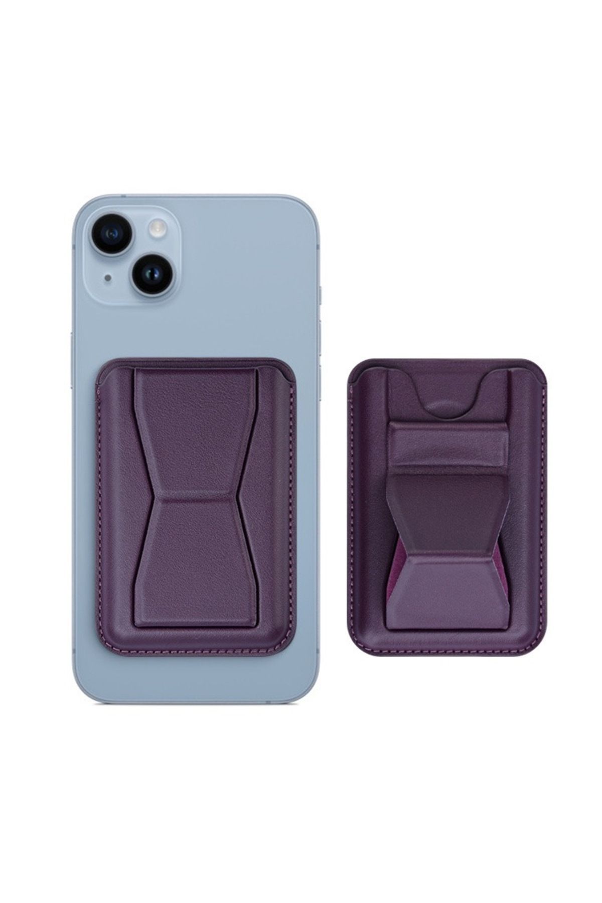 HTstore CRD-03 Magnetic Standlı Kartlık-Derin mor