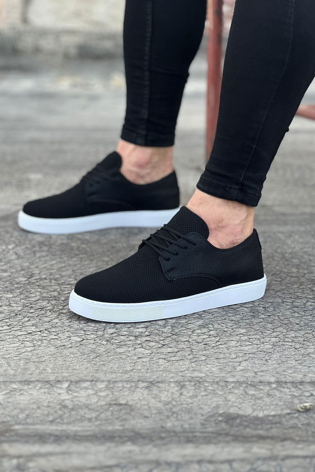 35AVM WG016 Siyah Triko Erkek Casual Ayakkabı