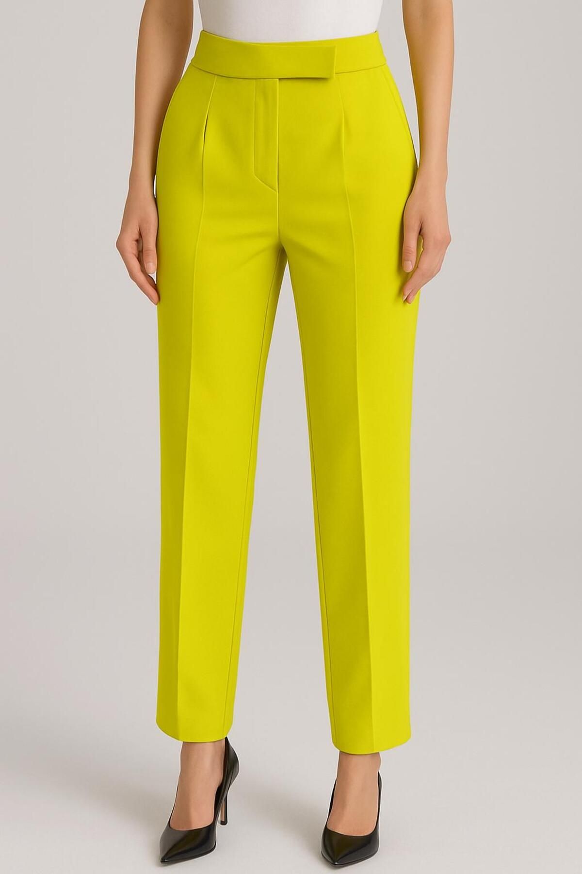 ELONİ KUMAŞ PANTALON BELİ LASTİKLİ GENİŞ PAÇA