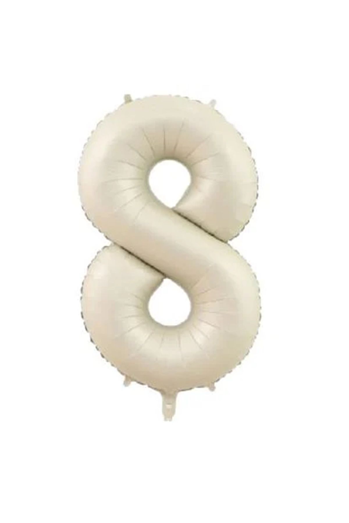 HKNYS 8 YAŞ KREM RENK FOLYO BALON 76 CM- -RAKAM SAYI FOLYO BALON