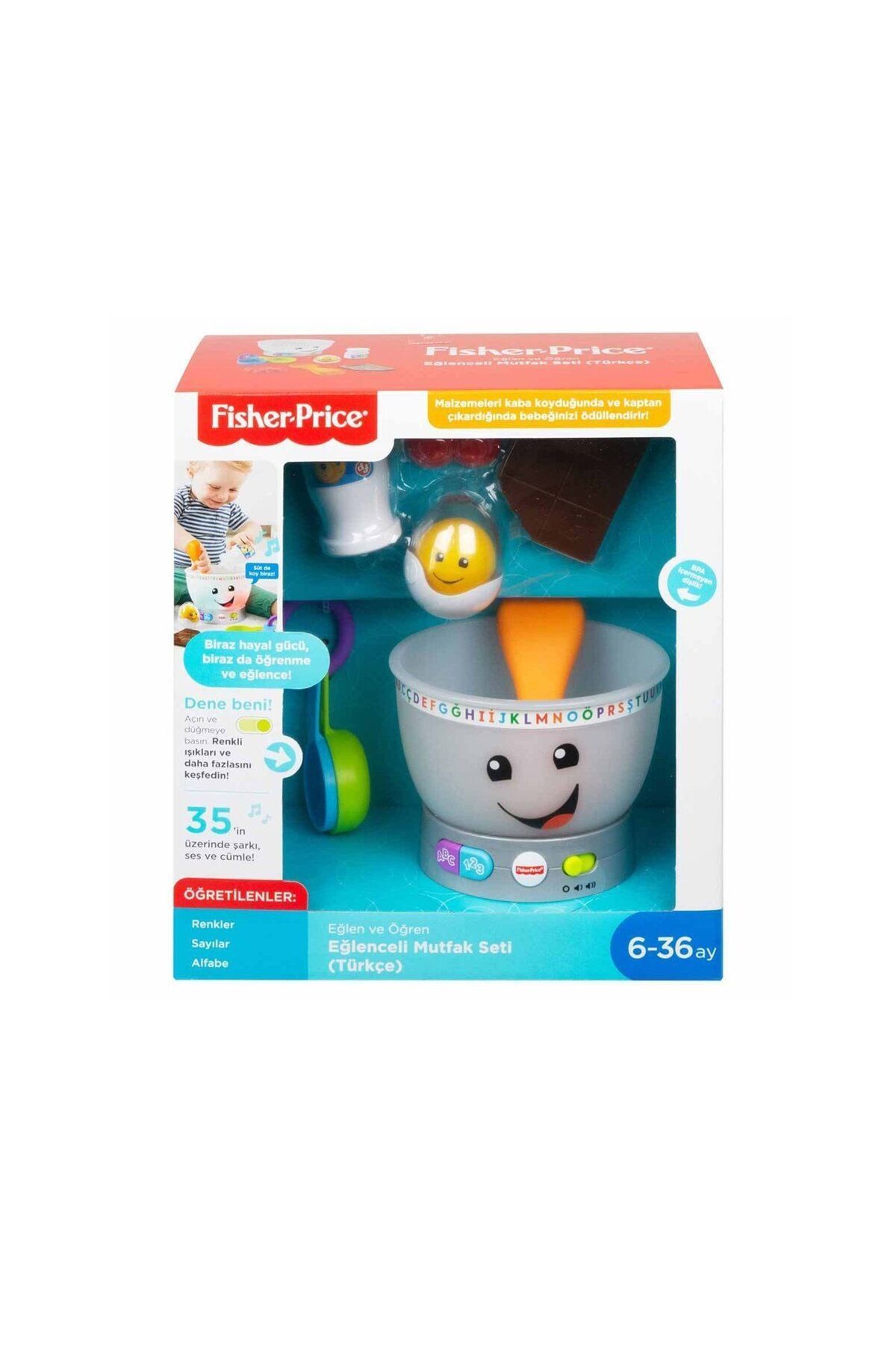Easy Tedarik GMX54 Fisher-Price® Eğitici Mutfak Seti Türkçe ve İngilizce