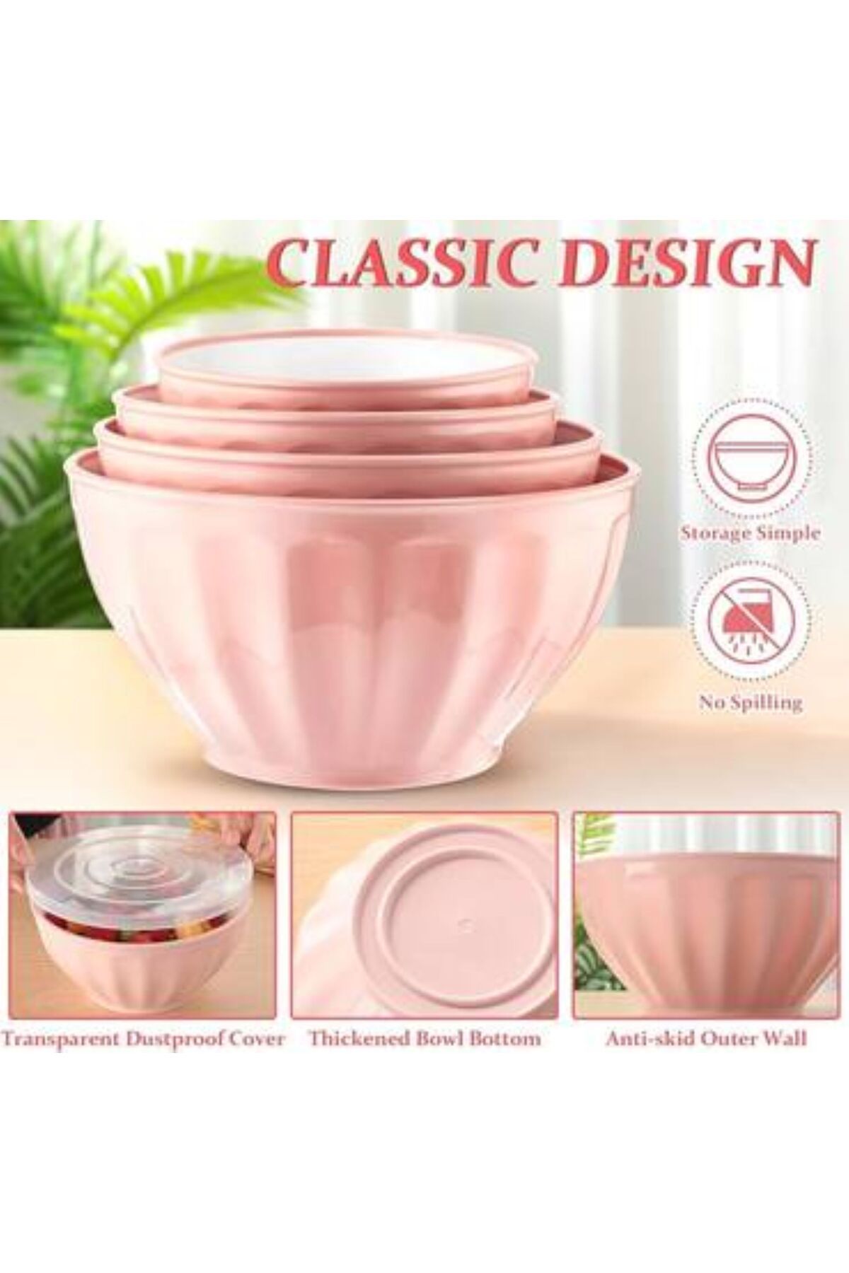 Generica-Food storage container set, several sizes, with 4-size lids 6