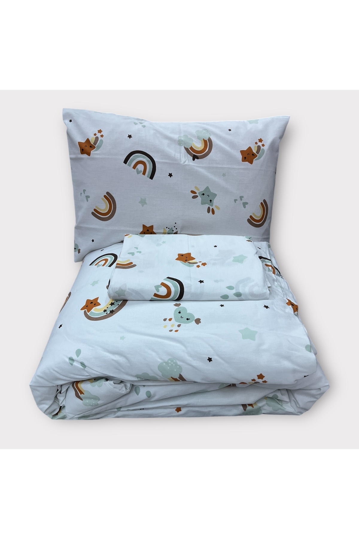 Guloglu Home-My Colorful Rainbow 5 Piece 100% Cotton Baby Sleeping Set 4
