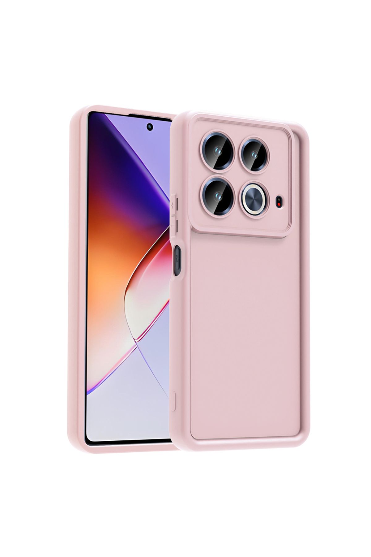 HTstore İnfinix Note 40 Pro Kılıf Kamera Korumalı Zore Ananas Kapak-Pembe