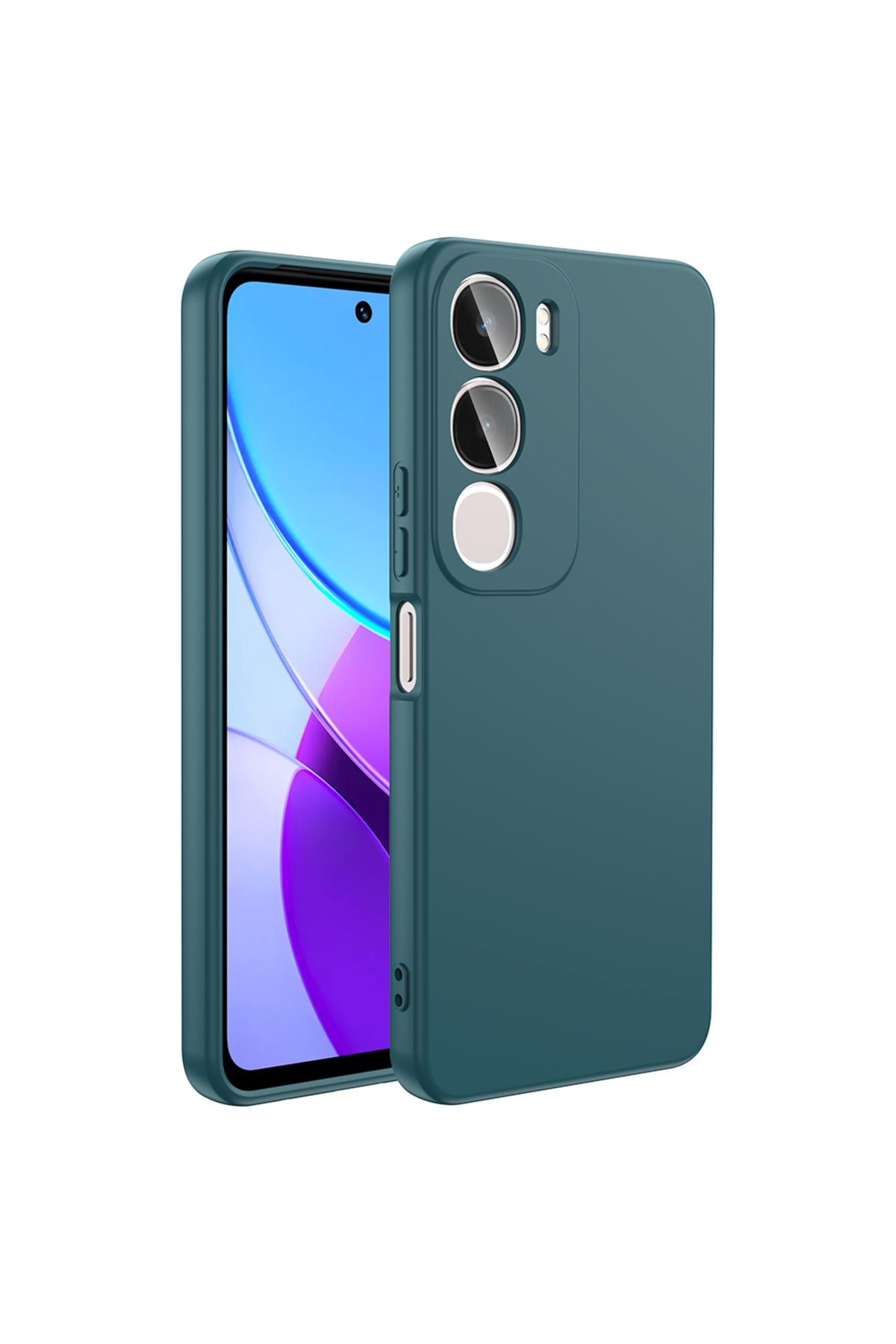 HTstore Vivo Y19S Kılıf Zore Mara Lansman Kapak-Koyu yeşil