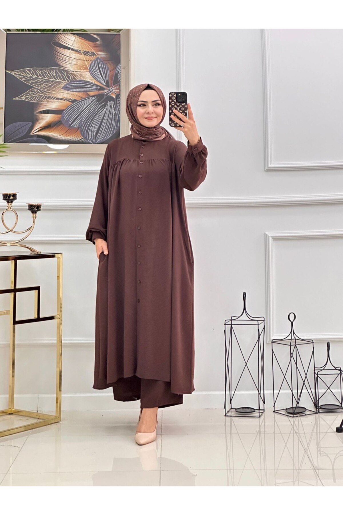 VALENS BOUTİQUE Kadın Tesettür 2'Li Takım Pantolon & Tunik