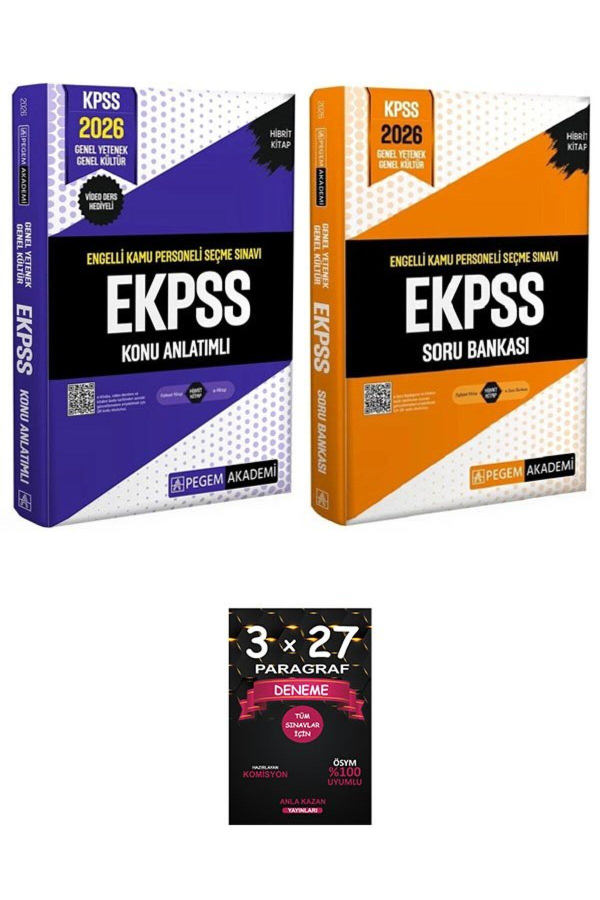 Pegem Akademi Yayıncılık Pegem 2026 EKPSS Konu + Soru Bankası 2 li Set