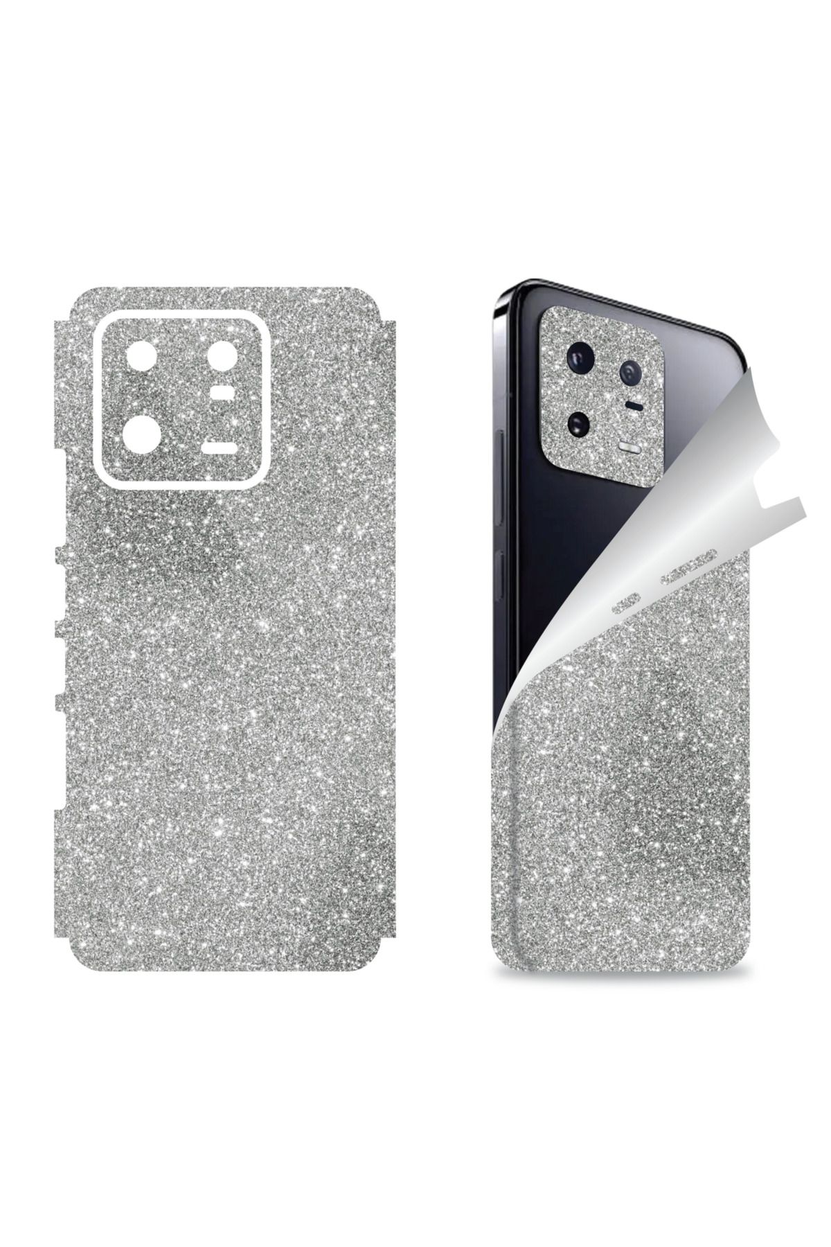 Bowie Xiaomi Mi 13 Pro için uyumlu 360 full arka ve yan kaplama koruma sticker SİMLİ GRİ