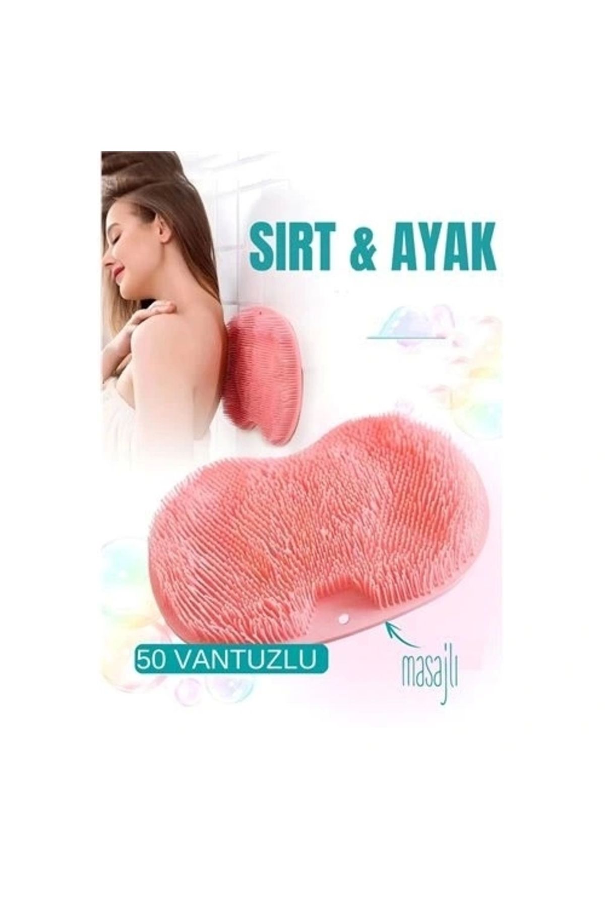 STOREMAX Sırt Kesesi Vantuzlu Ayak Kesesi Masajlı