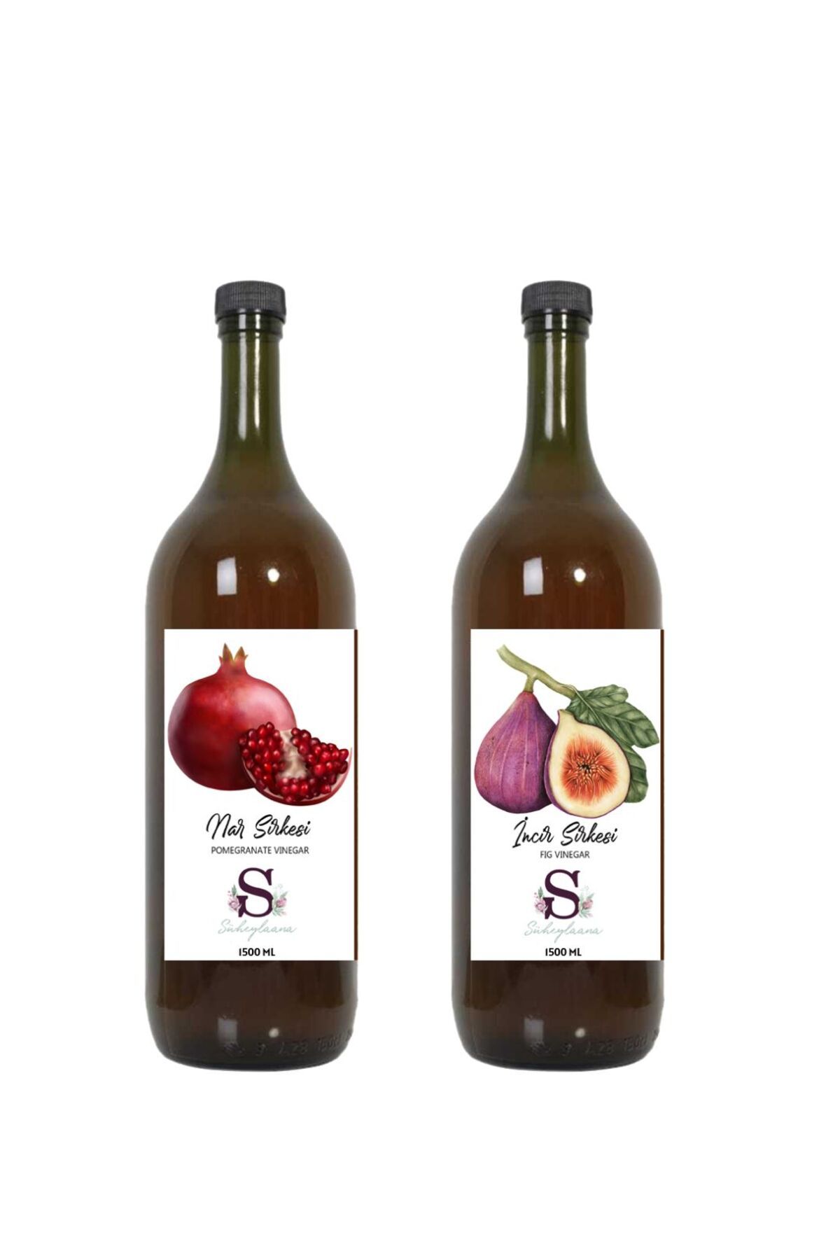 Süheylaana Doğal Nar Sirkesi 1500 Ml - Doğal İncir Sirkesi 1500 Ml
