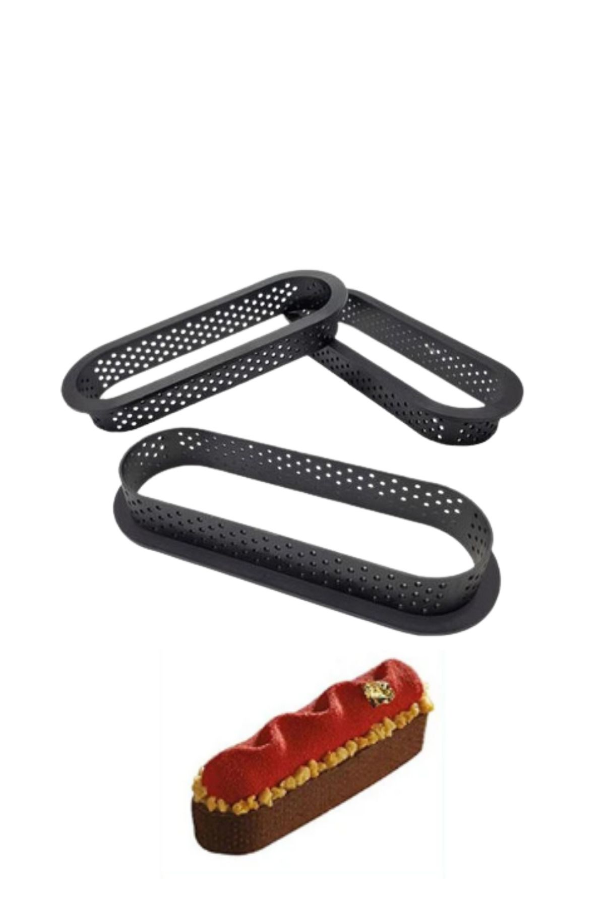 PASTRY PLANET Plastik Oval Tart Kesici (6 Adet)