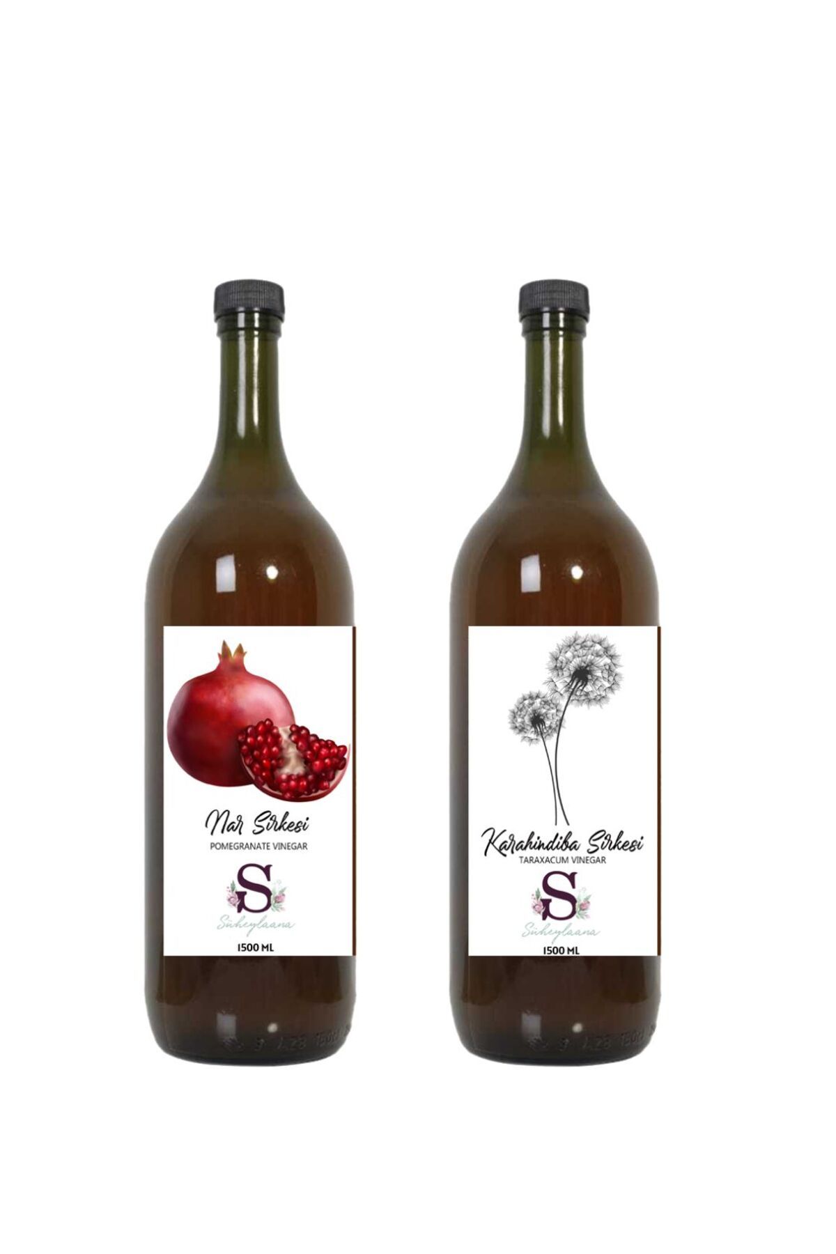 Süheylaana Doğal Nar Sirkesi 1500 Ml - Doğal Karahindiba Sirkesi 1500 Ml