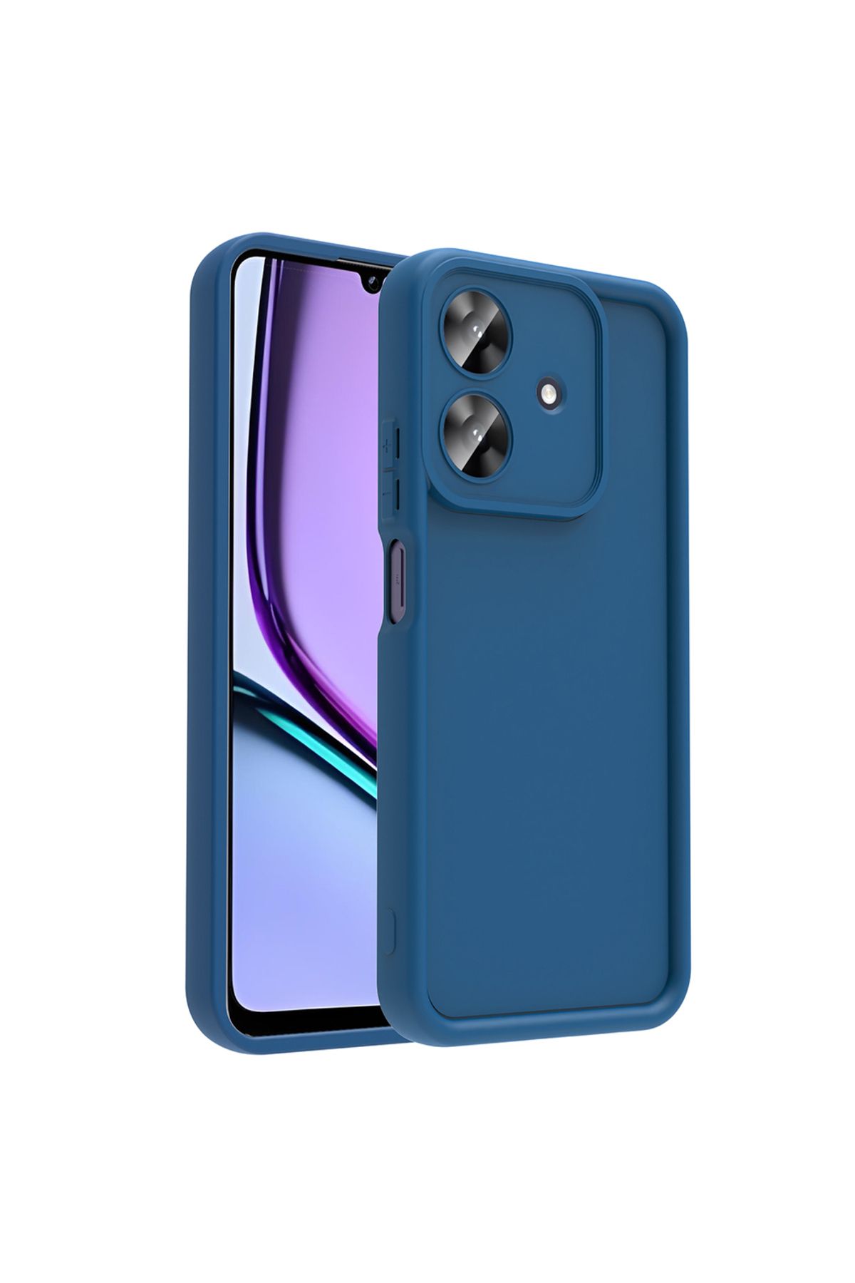 HTstore Realme Note 60 Kılıf Kamera Korumalı Zore Ananas Kapak-Koyu yeşil