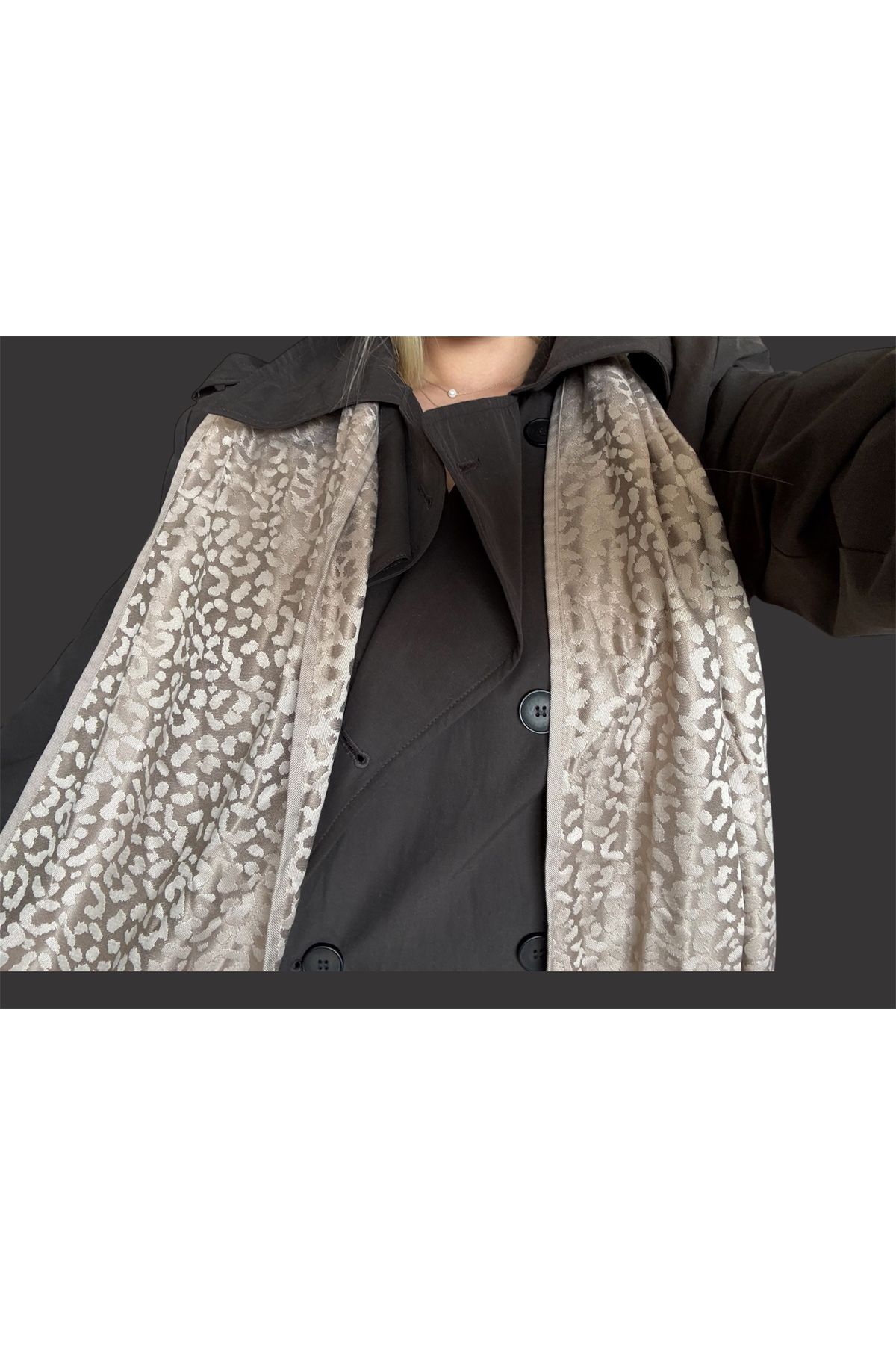 Blue Burgeon LEOPAR DESEN ŞAL KADIN ŞALI ŞIK KADIN ŞALI