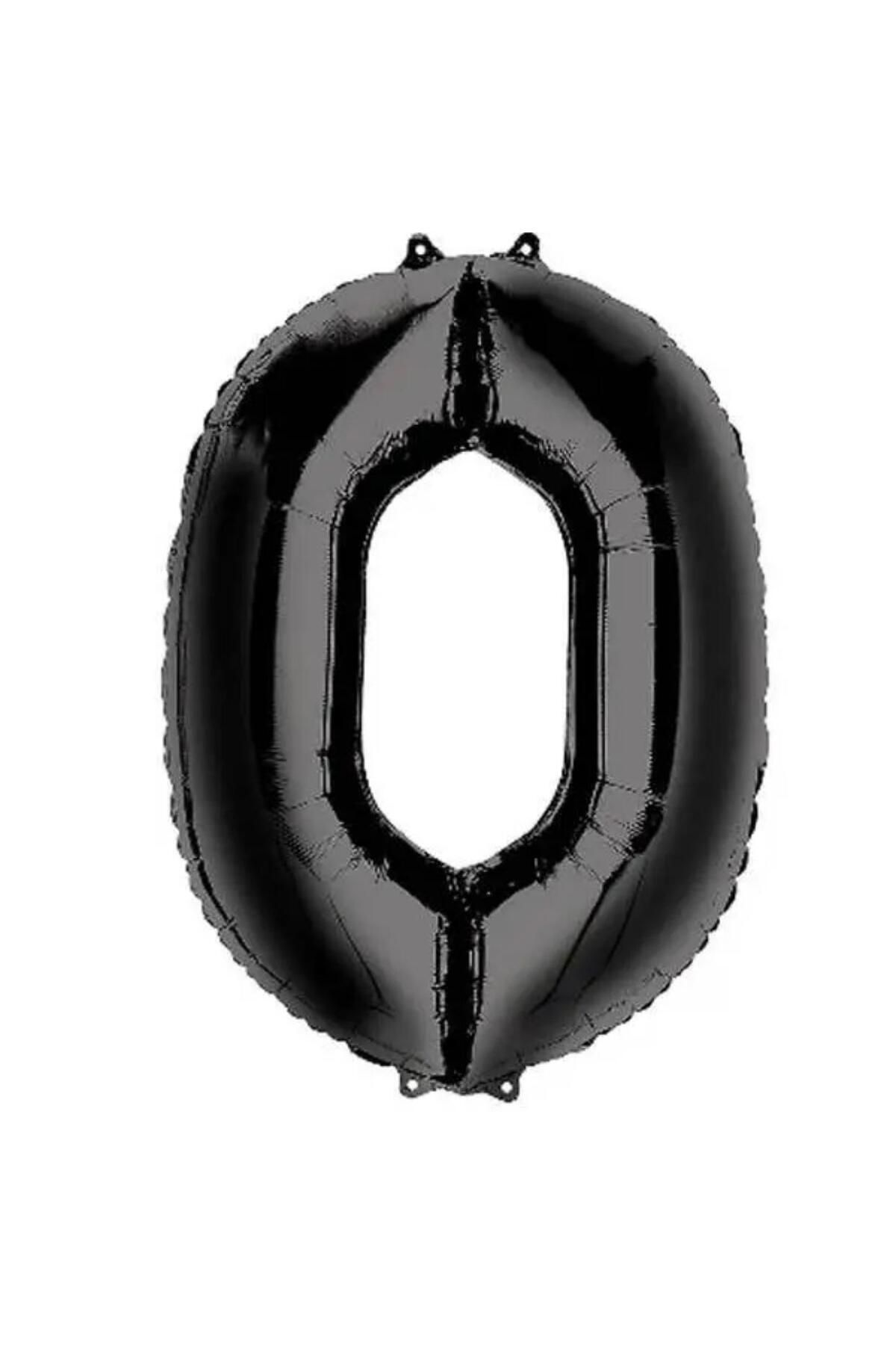 MİNAY 0 RAKAM FOLYO BALON SİYAH RENK 40" 100cm