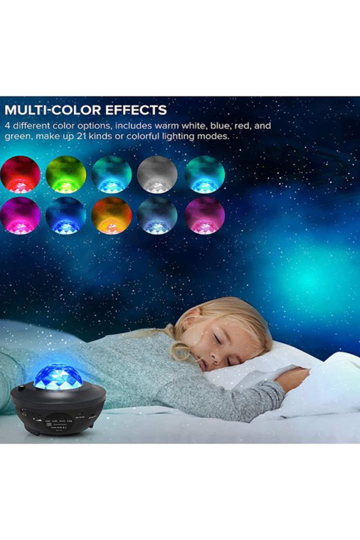 Generic-Cool Baby Bluetooth LED Star Projector Night Lamp Multicolour 3
