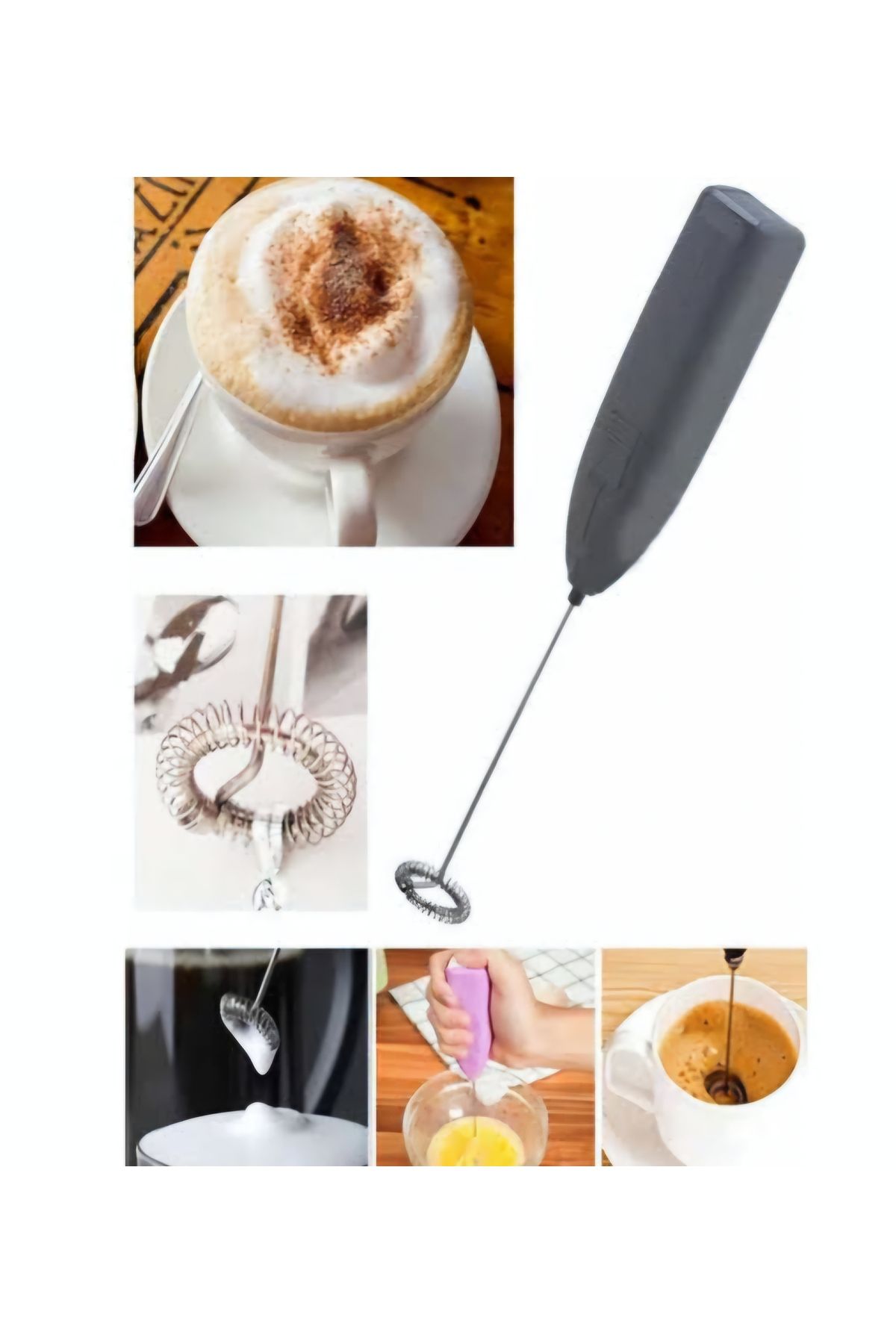 Bigpro Mini Mikser Kahve Süt Köpürtücü Karıştırıcı Cappucino Mixer Pilli Çırpıcı
