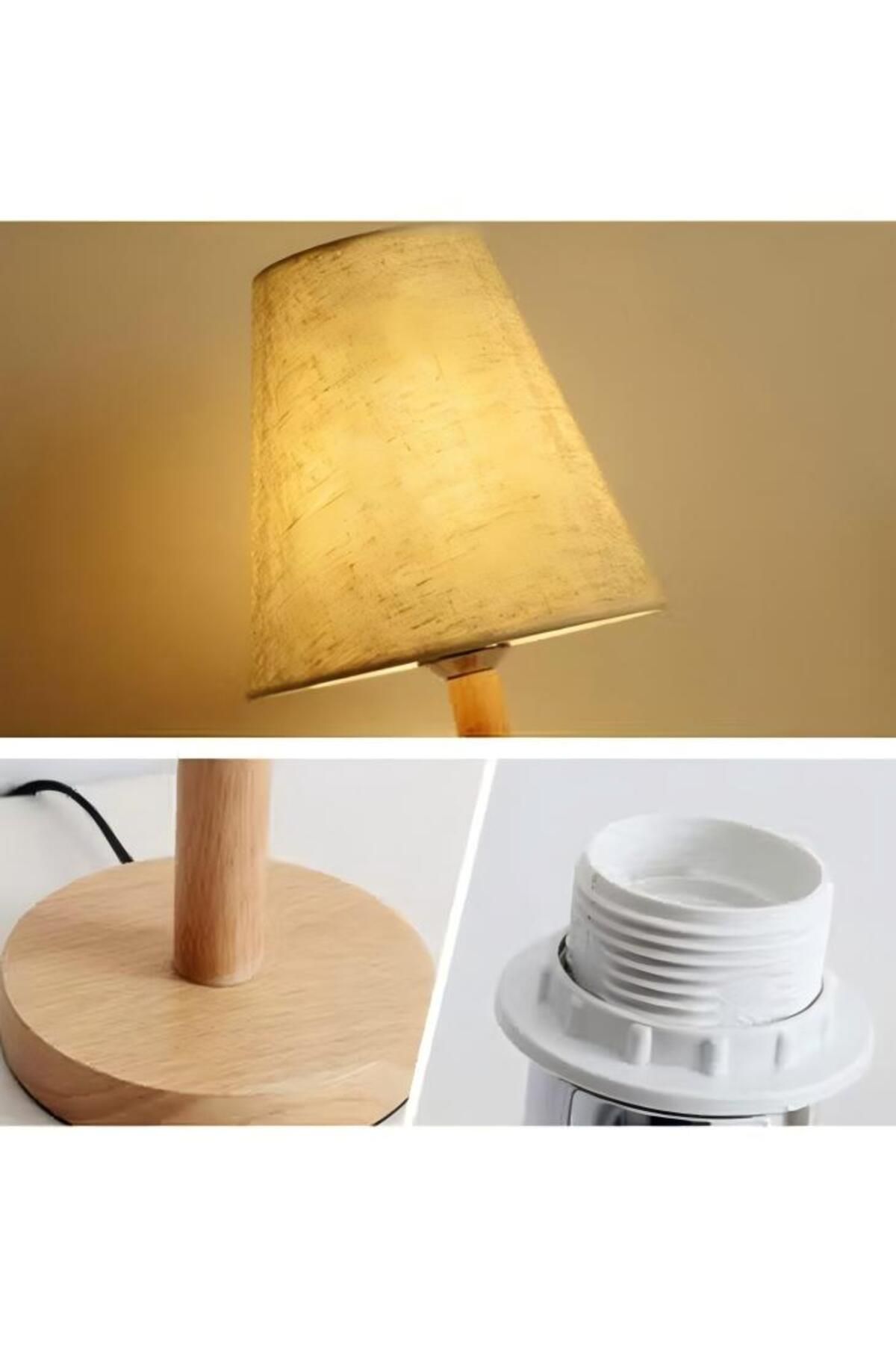 Generic-Duniso Bedside Table Lamp, Led Modern Bedside Table Lamp With Bulb Fixed Brightness 8