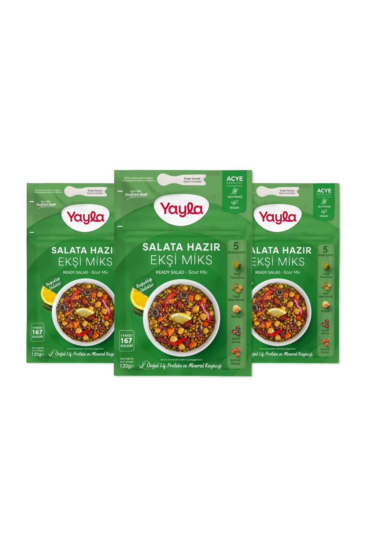 Yayla Salata Hazır Ekşi Miks 120 gr x3