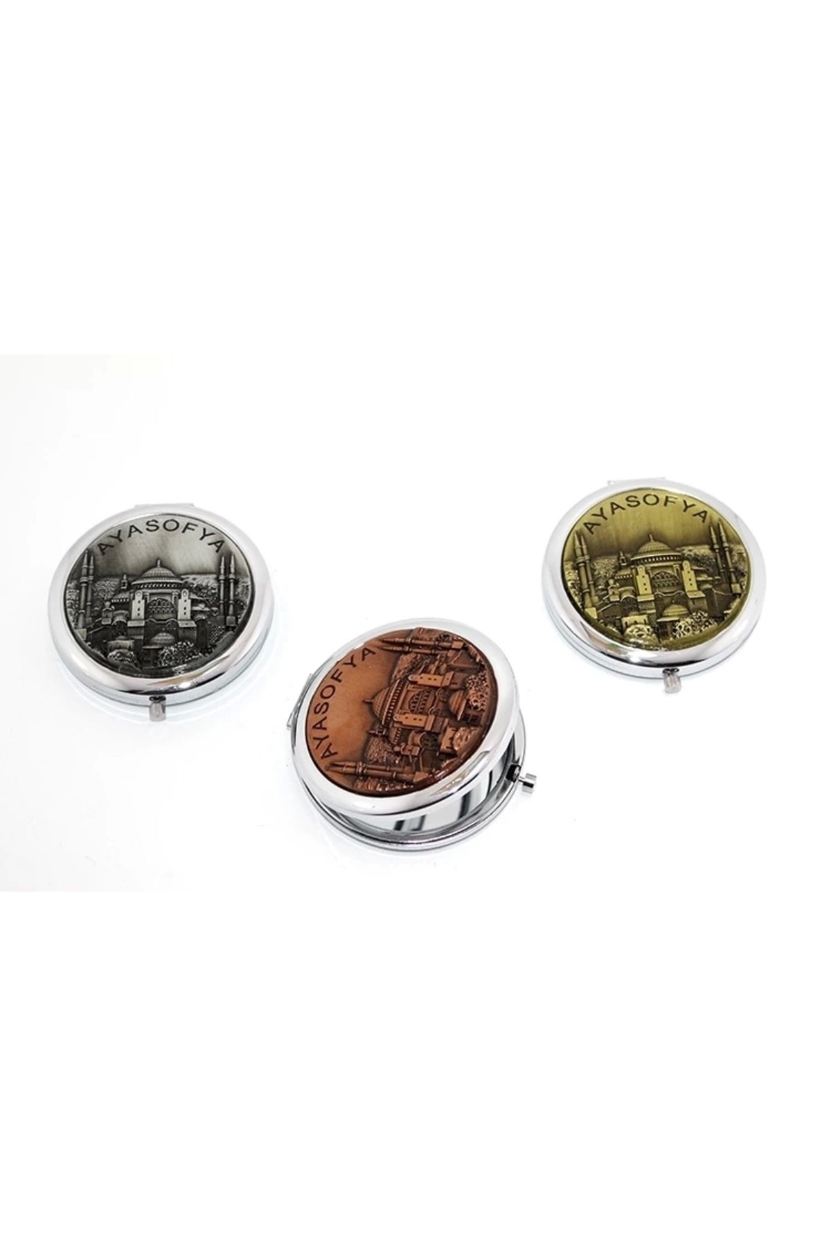 STOREMAX Metal İstanbul Temalı Yöresel Kabartmalı El Aynası 2alk110