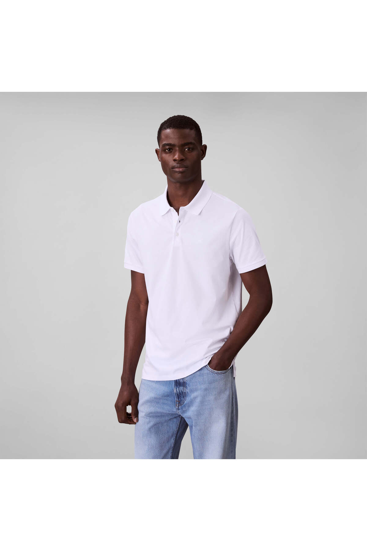 Calvin Klein-Ss Smooth Cotton Solid Polo 1