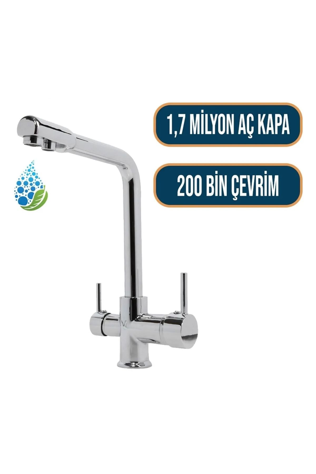 Filter Store Arıtma Bataryası 3 Yollu Arıtma Musluğu Su Arıtma Bataryası Sıcak-soğuk Mix Krom