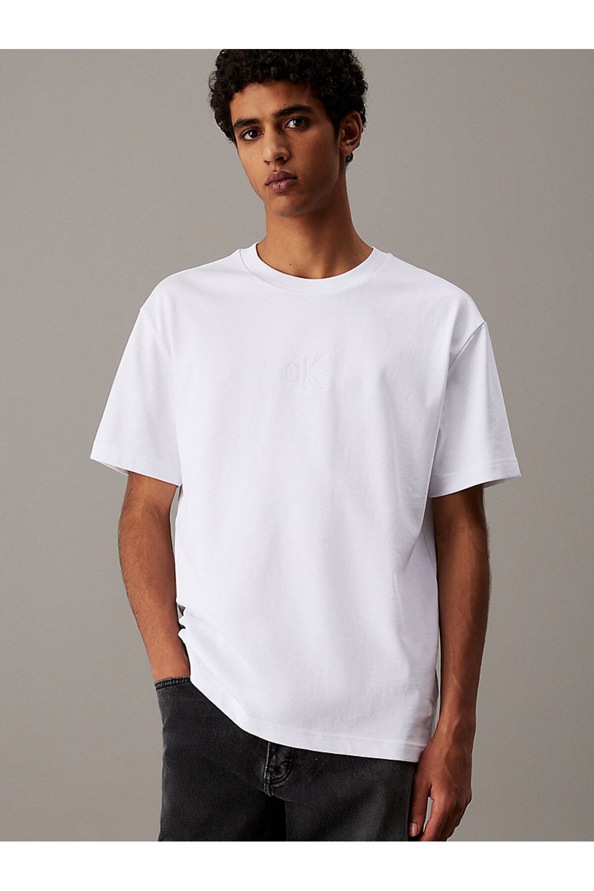 Calvin Klein SS REL LIQUID CK MONOLOGO TEE