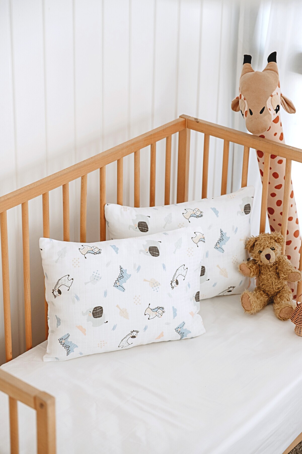 2 Pieces Patterned Muslin Baby / Kids Pillowcase 100% Cotton 45x35 Cm