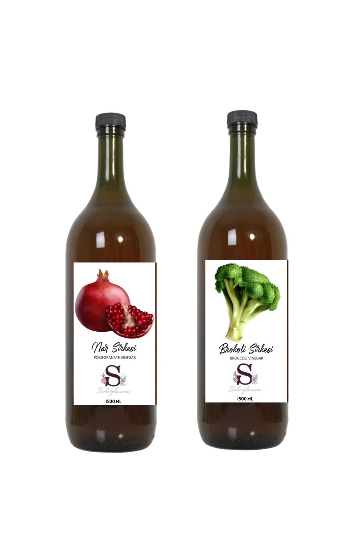 Süheylaana Doğal Nar Sirkesi 1500 Ml - Doğal Brokoli Sirkesi 1500 Ml