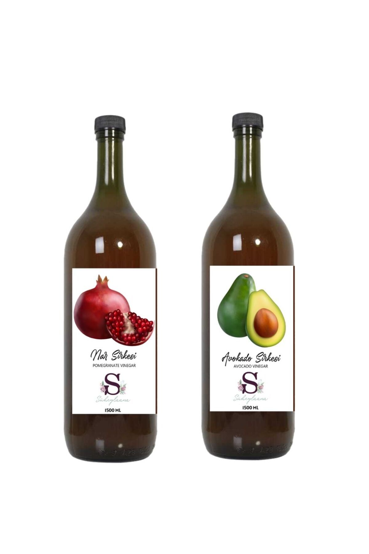 Süheylaana Doğal Nar Sirkesi 1500 Ml - Doğal Avokado Sirkesi 1500 Ml