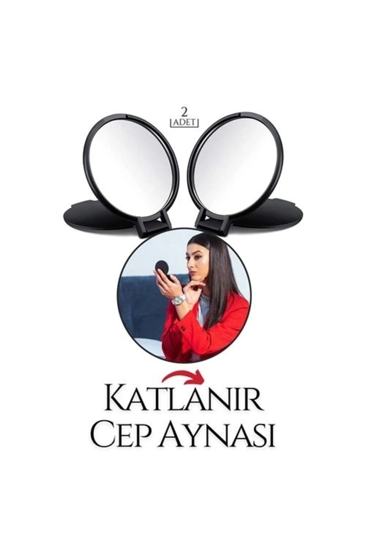 STOREMAX Katlanabilir Mini Çanta Aynası 2 li SET