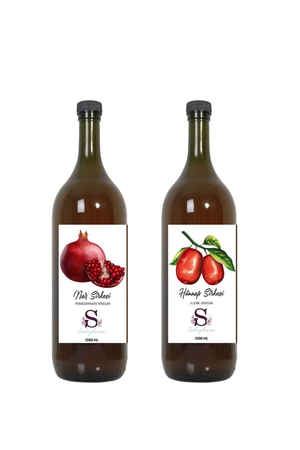 Süheylaana Doğal Nar Sirkesi 1500 Ml - Doğal Hünnap Sirkesi 1500 Ml