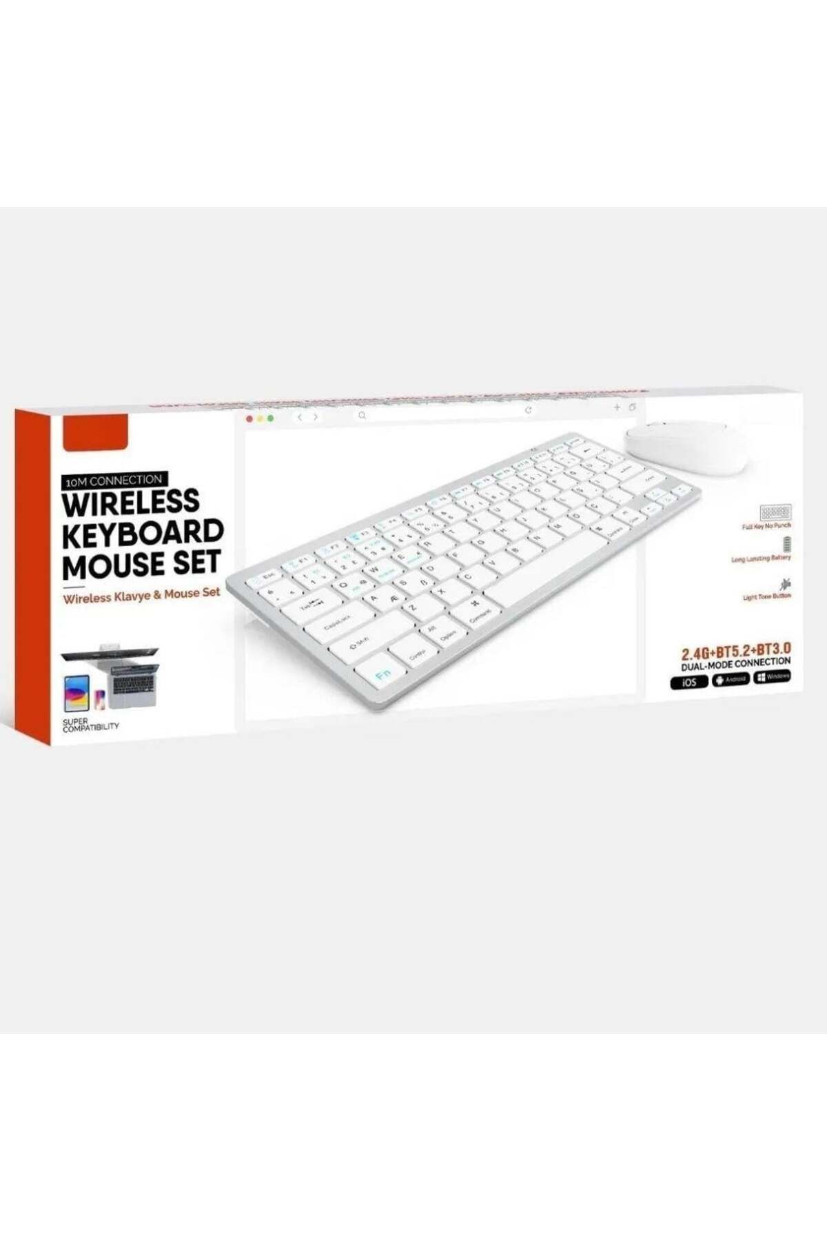 HZL Kablosuz Klavye Mouse Seti – Ergonomik Tasarım, Sessiz Tuşlar, Tak-Çalıştır USB Alıcı