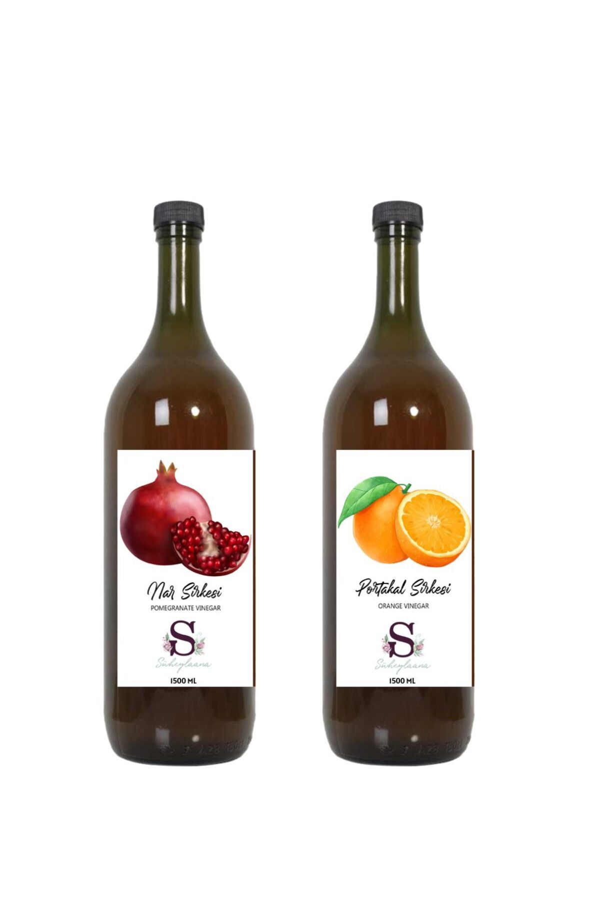 Süheylaana Doğal Nar Sirkesi 1500 Ml - Doğal Portakal Sirkesi 1500 Ml