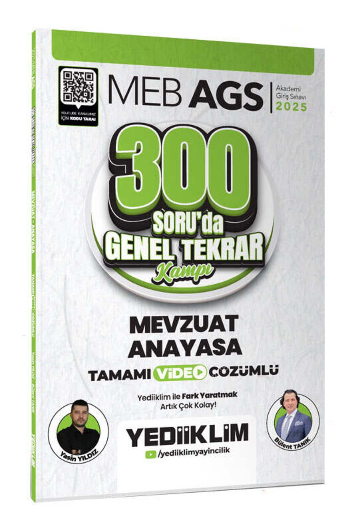 Yediiklim Yayınları Yediiklim Yayınları 2025 MEB-AGS Mevzuat Anayasa 300 Soruda Tamamı Video Çözümlü Genel Tekrar Kamp