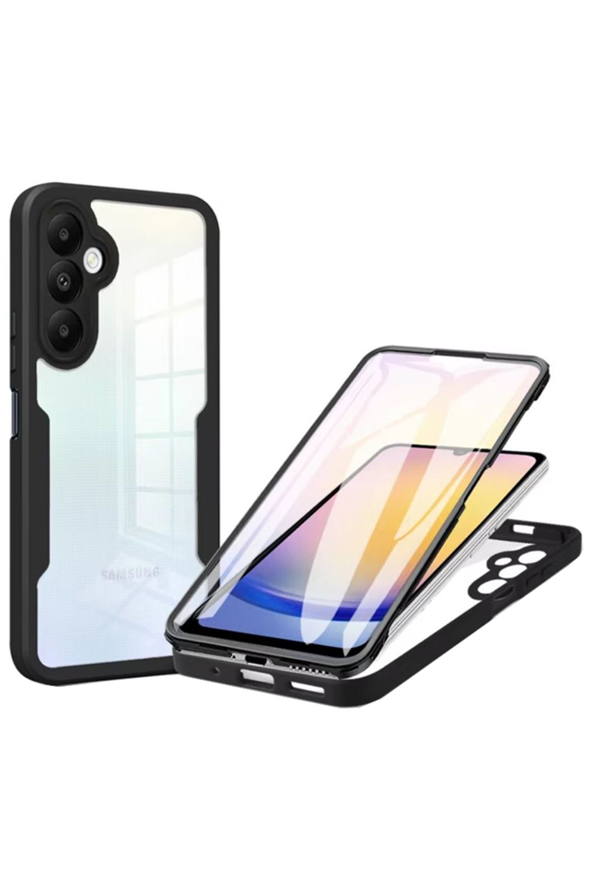 REDz Accessories Carcasă De Protecție Full Armor 360 Pentru Samsung Galaxy S25 Plus/s24 Plus, Capac Față-spate, Negru - One Size