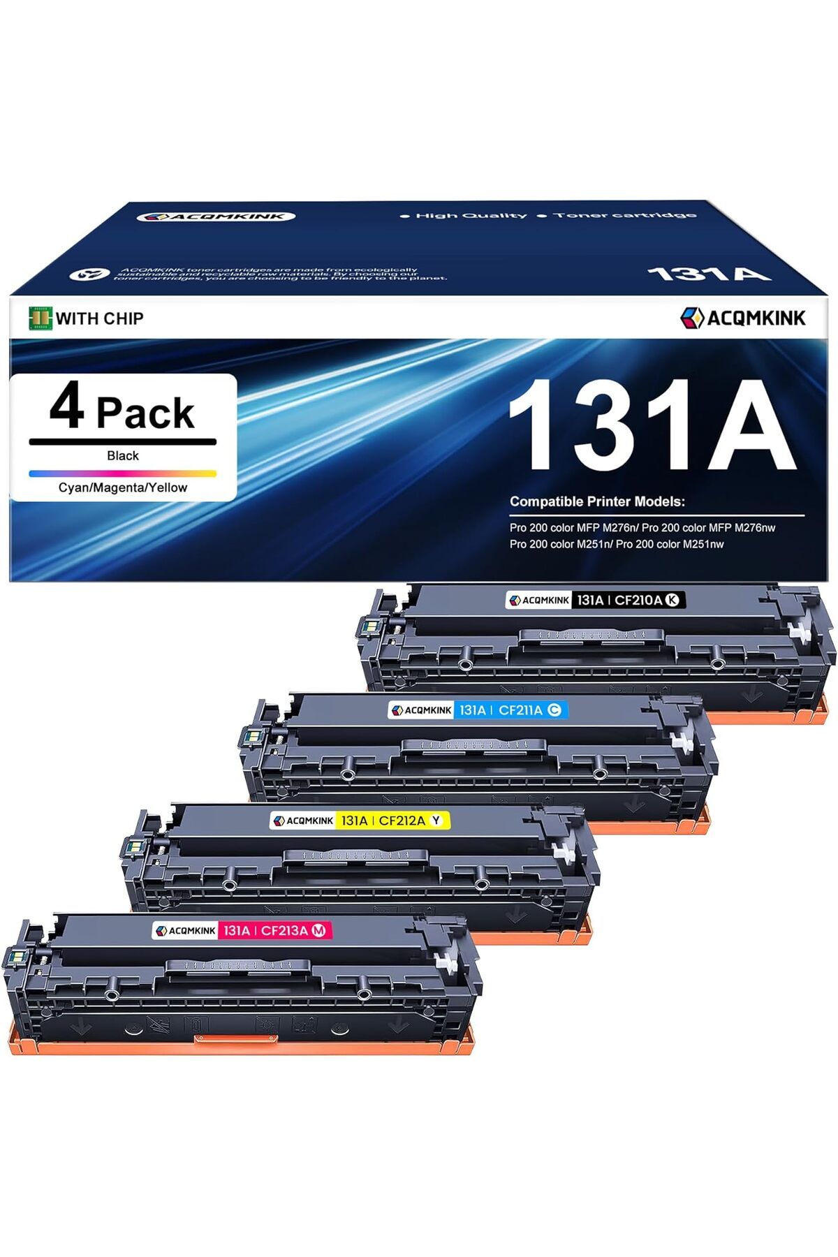HP 131A CF210A CF211A CF212A CF213A Pro 200 Color M251nw M251n M251 M276n M276nw*YA-DE TONER*